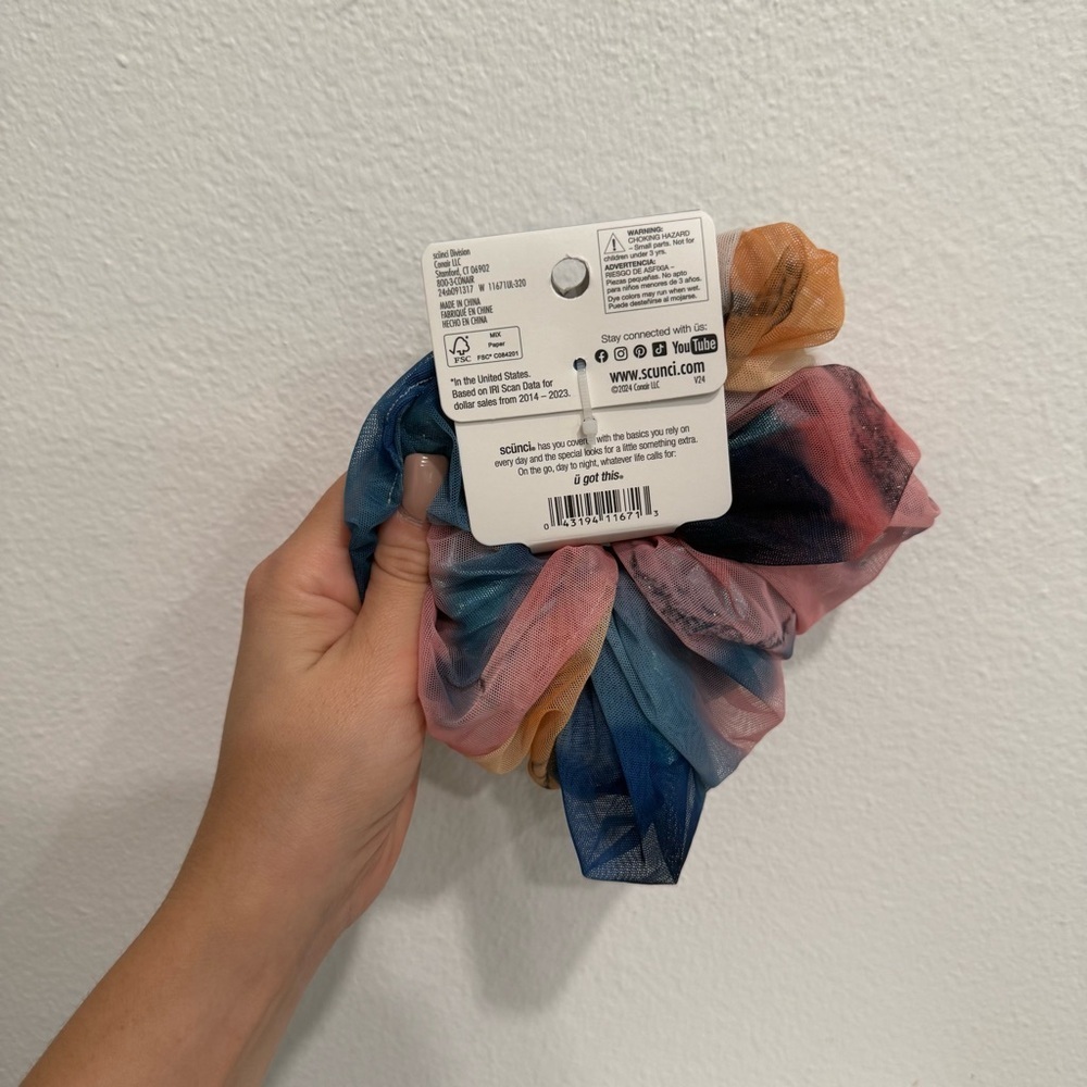 Scunci by Conair Multicolor Hair Tie Scrunchies Bundle of 2 - Picture 3 of 3